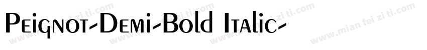 Peignot-Demi-Bold Italic字体转换